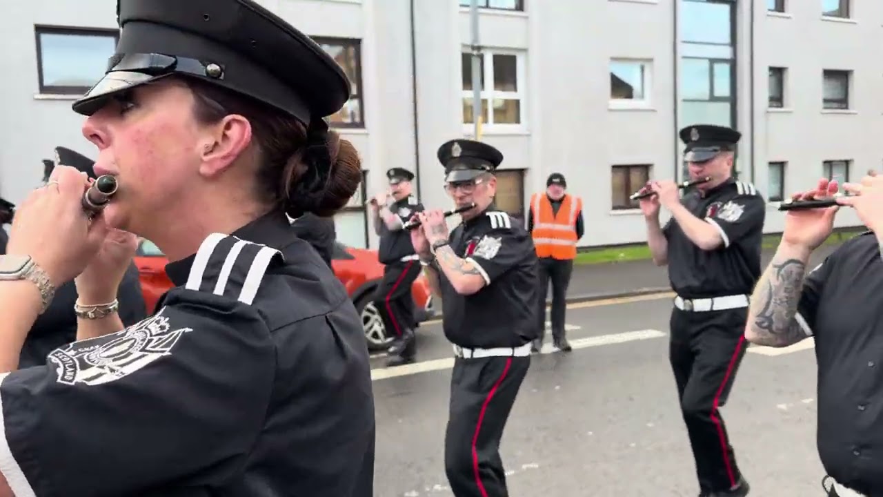 Cambuslang Volunteers flute band at Bridgeton No Surrender band parade 2026