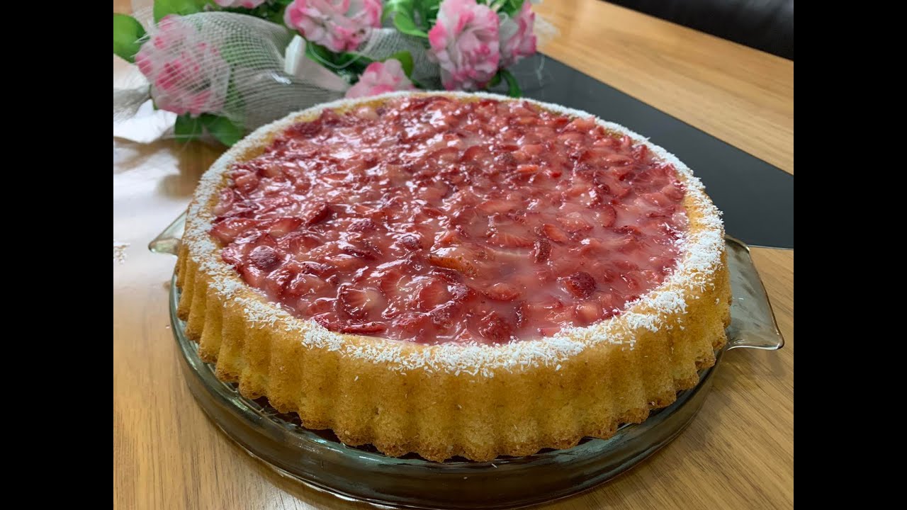 IN 1 MINUTO😱CROSTATA FURBA ALLE FRAGOLE Ricetta con pochi ingredienti !!