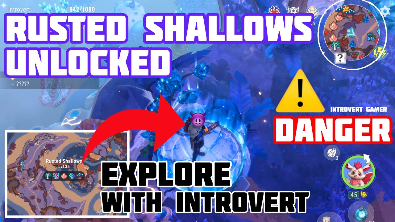 😱 RUSTED SHALLOWS UNLOCKED | Explore the MOST DANGEROUS MAP WITH ME 😈 #introvertgamer #amikinvillage