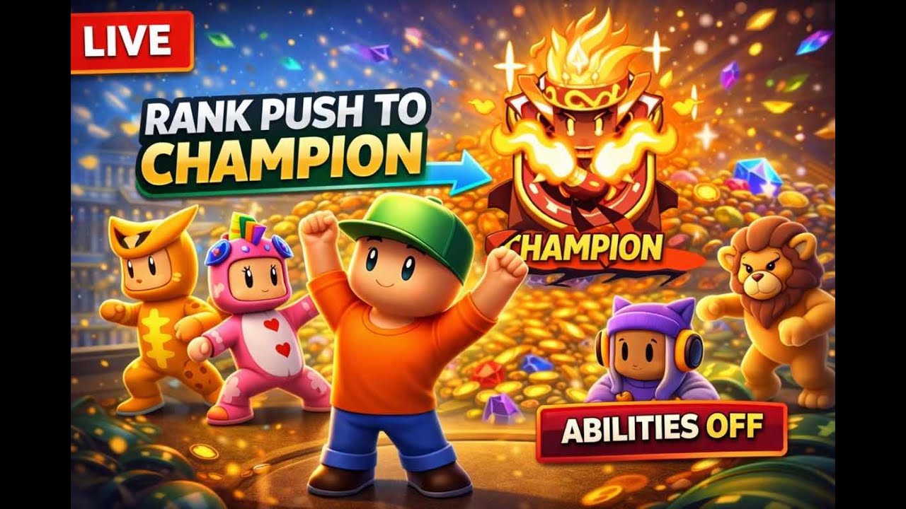 🔴 LIVE: Stumble Guys Rank Push to Champion! 🏆 (Road to Top Global)