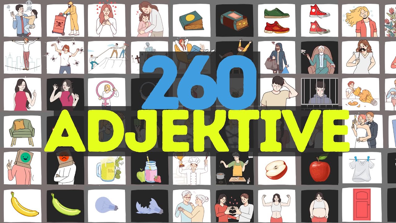 #783 260 häufig verwendete Adjektive | The most important German adjectives - Gegensatzpaare @DldH