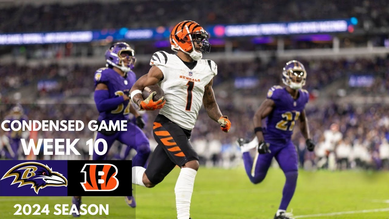 Ravens vs Bengals 2024 Week 10 Condensed Game | NFL Highlights