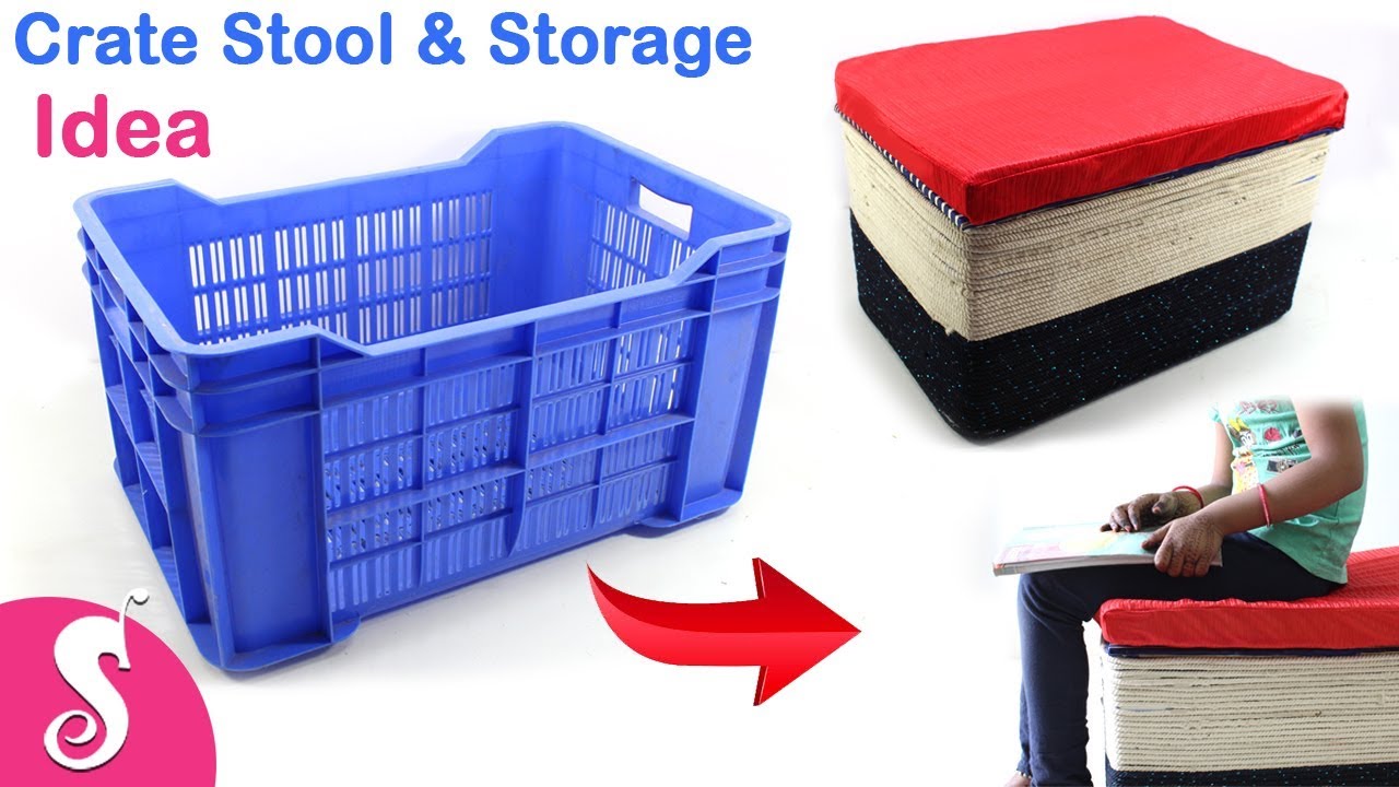 Plastic CRATE Idea | Best out of waste Idea of CRATES for DIY ROOM Decor | Sonali Creation #168