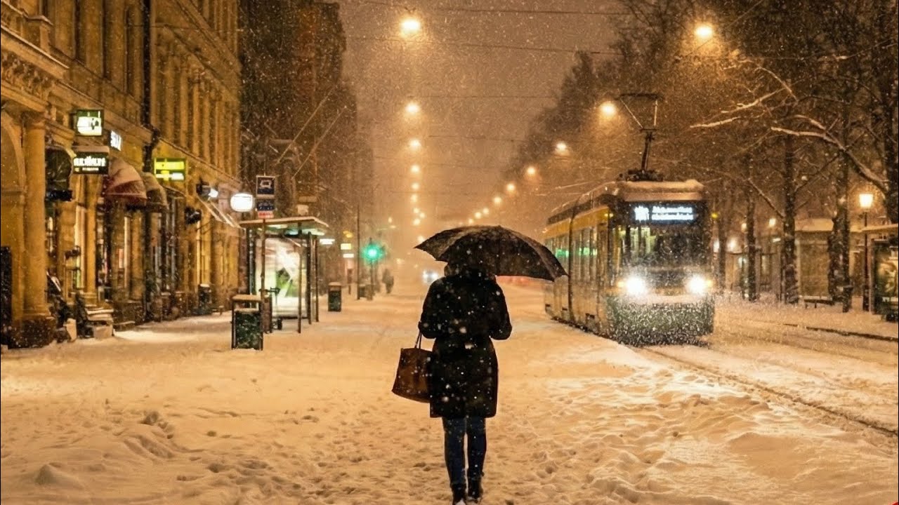 Helsinki Snow BLIZZARD Walk ❄️🇫🇮 Magical Winter Storm in Finland | 4K Nordic Slow TV