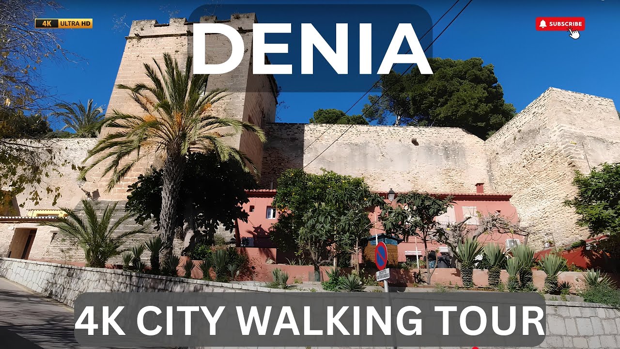 DENIA City🌴4K Walk in Denia, Costa Blanca, Spain🌴Discover Denia City Center with Music 🎶
