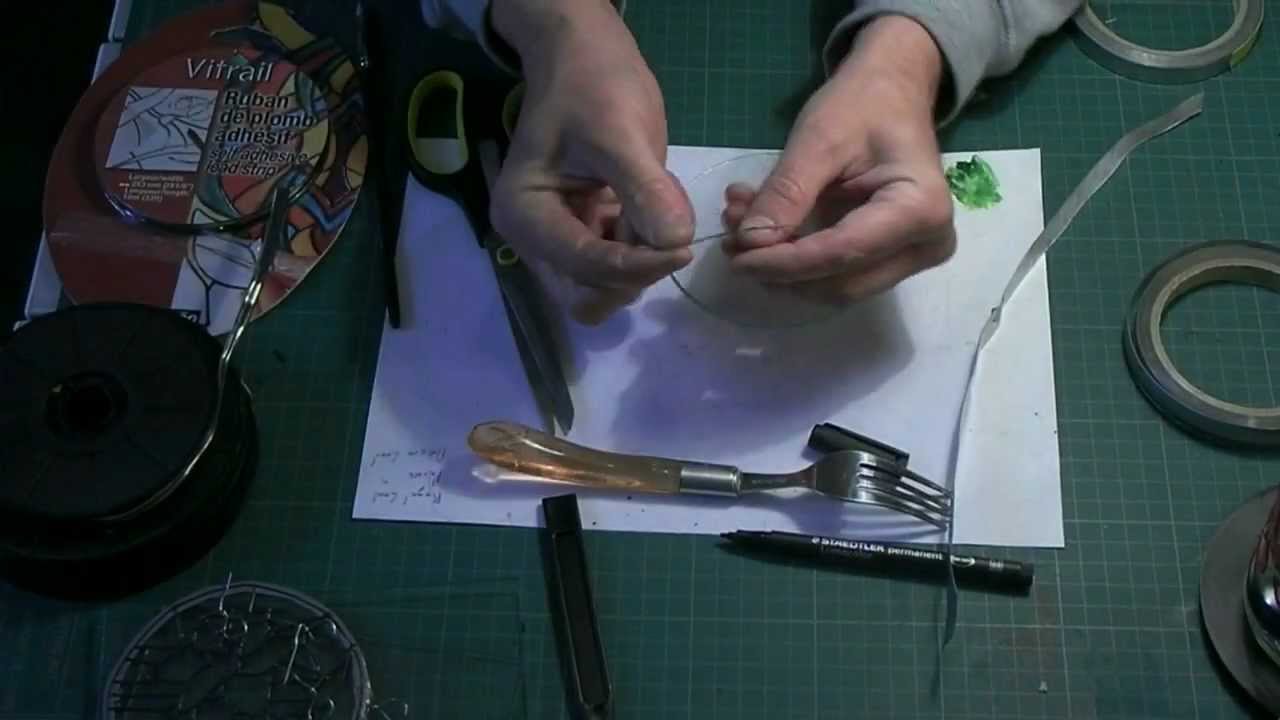 Glass Painting: Working With Adhesive Lead Part 1: Making your own Blank Roundle for Glass Painting