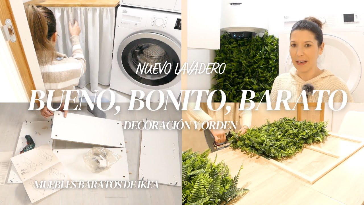 MUEBLE DE IKEA BARATO para el LAVADERO! 😍 Decoración y Orden, Cortinas Vintage, Jardín Vertical 💰🏡