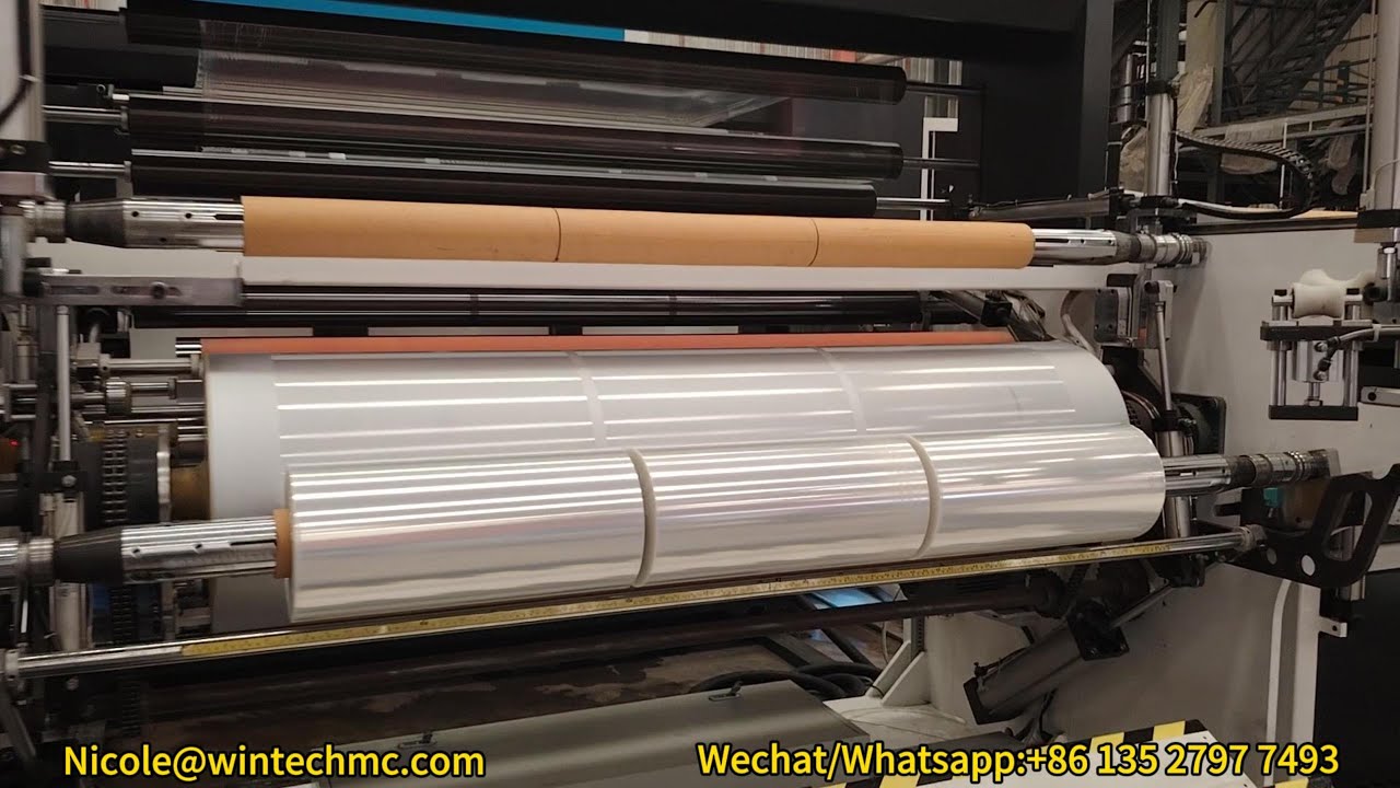High Quality 1500MM Food Grade PE Cling Film Machine， Industrial Cast Stretch Warp Roll Production