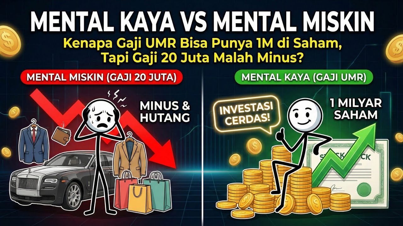 Mental Kaya vs Mental Miskin: Kenapa Gaji UMR Bisa Punya 1M di Saham, Tapi Gaji 20 Juta Malah Minus?
