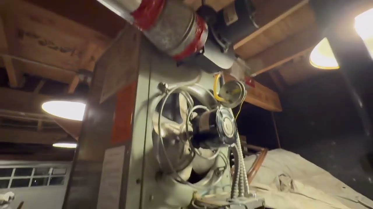 1980s Modine 30,000 BTU Gas fired unit heater startup