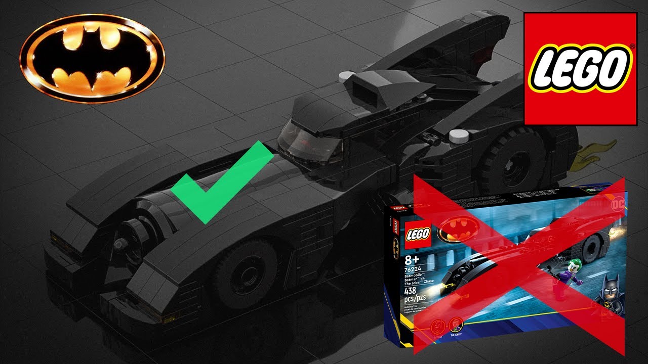 I finally built the BETTER 1989 batmobile from the Lego sets [76224/40433/76252]