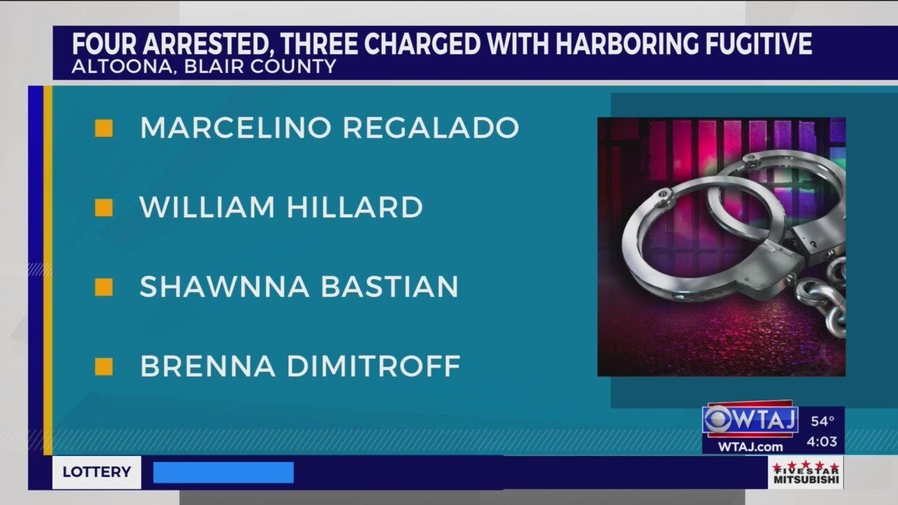 4 arrested in Altoona, 3 accused of trying to hide a wanted felon