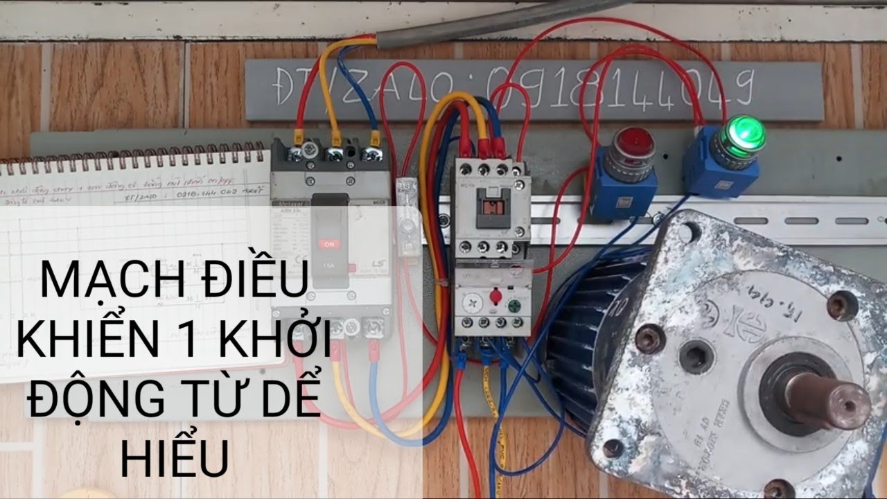 Mạch điều khiển 1 contactor ( khởi động từ) dể hiểu nhất.