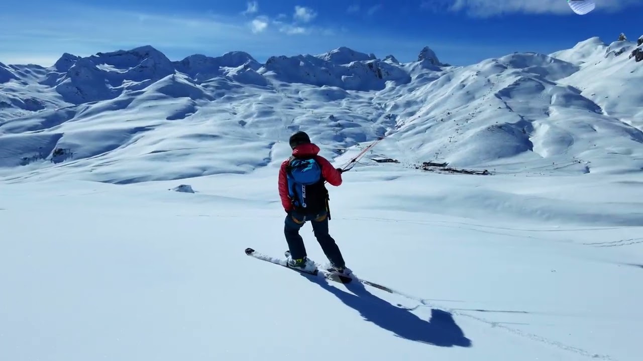 Snowkite. Dos dias de POWDER epicos!! Probando Dji NEO2 con snowkite.