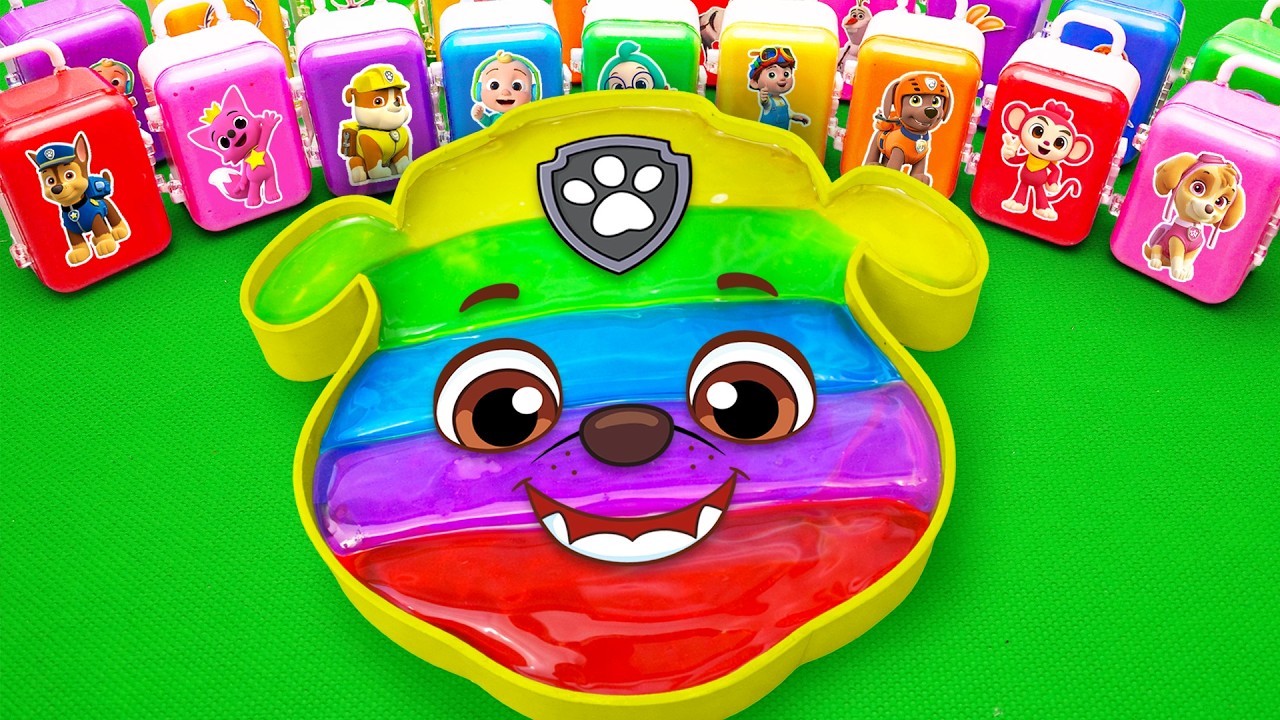 Satisfying ASMR | Making Rubble Paw Patrol Slime Bathtub by Mixing Jelly Slime CLAY Eggs