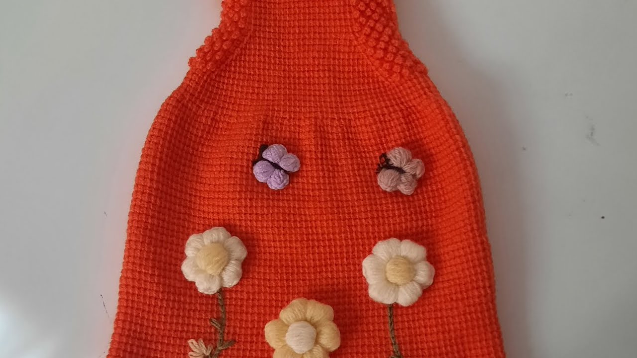 TUNUS İŞİ KOLAY BEBEK ELBİSESİ/TUNISIA WORK BABY DRESS