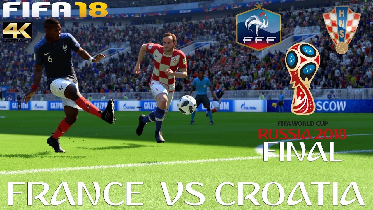 FIFA 18 (PC) (PC) France v Croatia | 2018 FIFA WORLD CUP RUSSIA | FINAL | 15/7/2018 | 4K