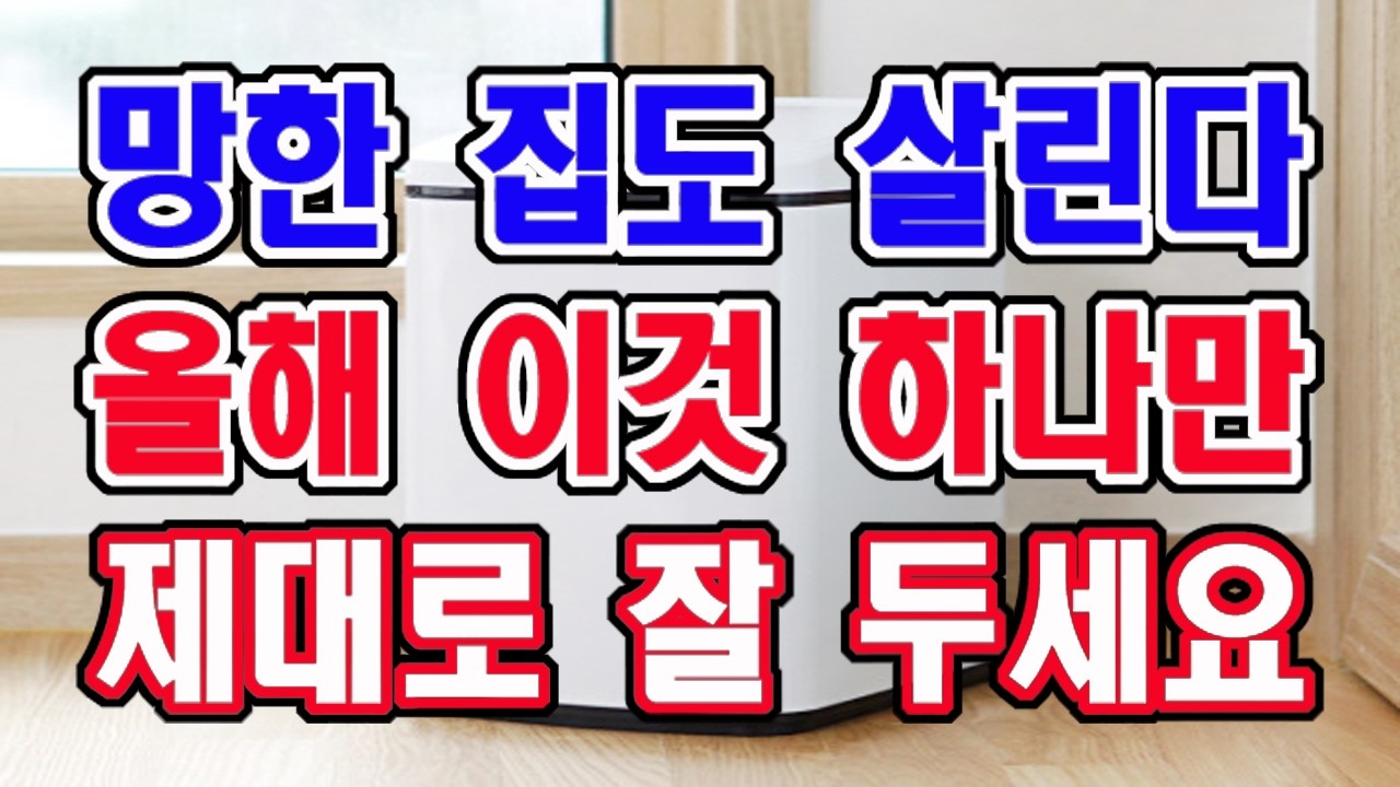 이것 하나만 제대로 잘 두세요. 올 한해 불행이 생기지 않습니다.