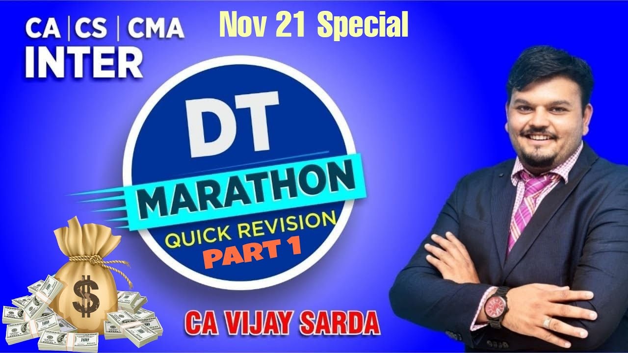 CA INTER DT MARATHON || DIRECT TAX MARATHON | INCOME TAX REVISION | CA INTERMEDIATE | CA VIJAY SARDA