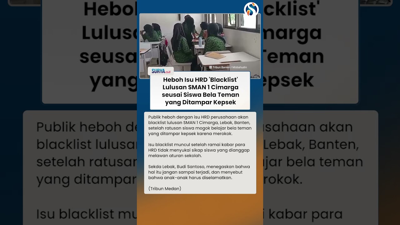 HEBOH ISU HRD 'Blacklist' Lulusan SMAN 1 Cimarga seusai Bela Teman yang Ditampar gegara Merokok