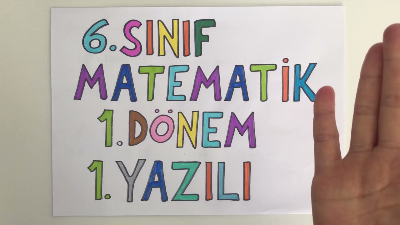 6. Sınıf Matematik 1. Dönem 1. Yazılı