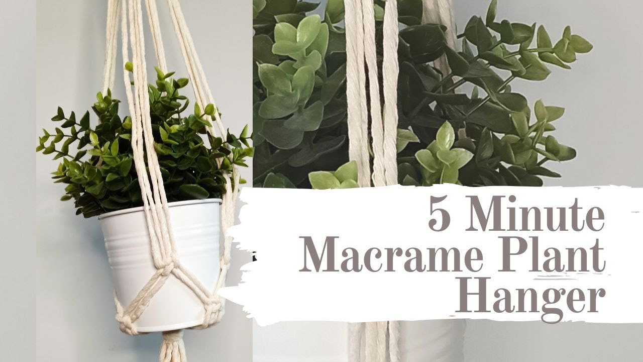 5 Minute Macrame Plant Hanger | How To Make a DIY Macrame Plant Holder