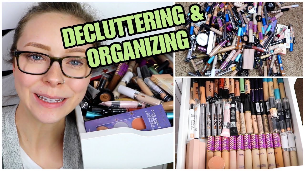 DECLUTTERING ALL MY CONCEALERS | Organizing Makeup