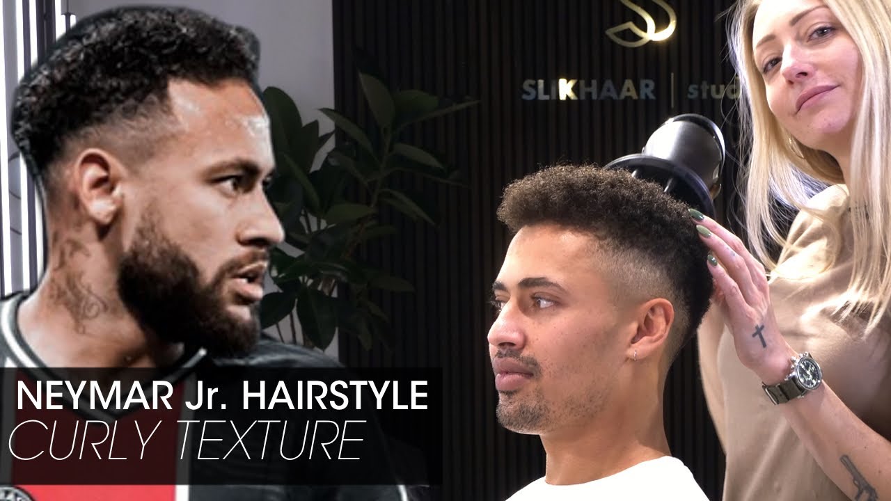 Neymar Jr. Hairstyle - Short Curly Haircut with fade