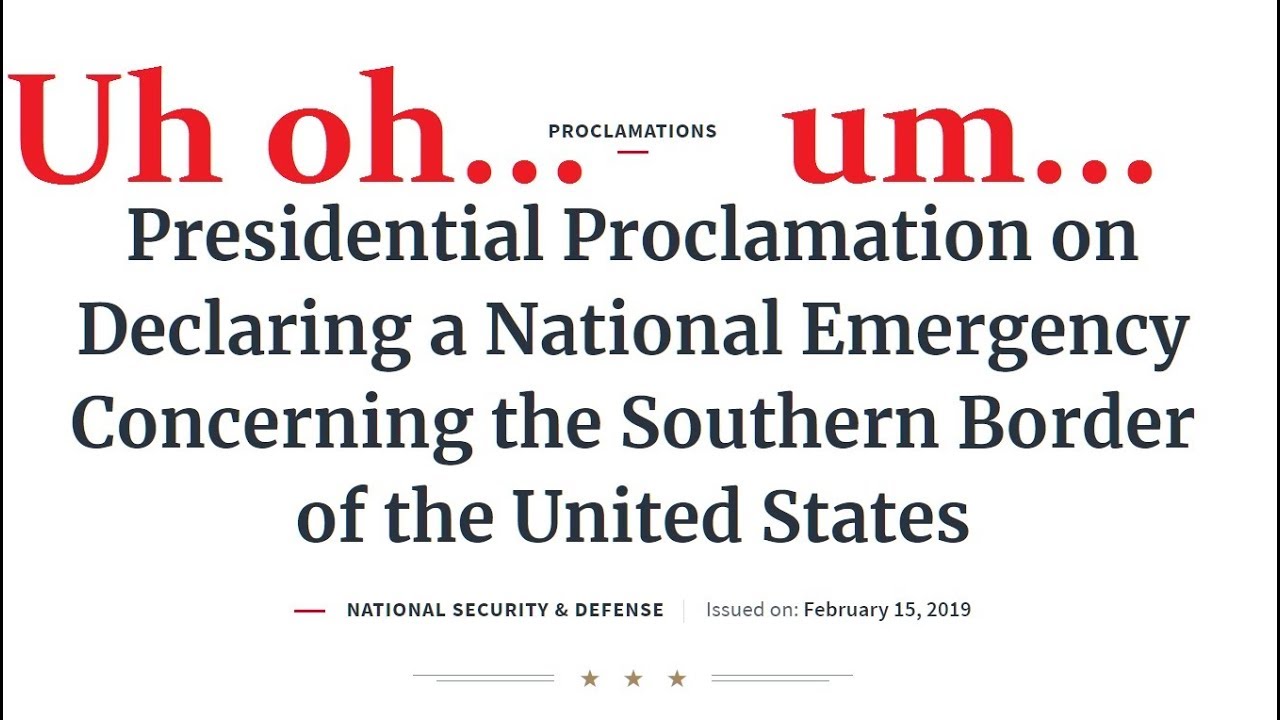 Is Trump’s National Emergency in LEGAL TROUBLE??? Umm... Well...