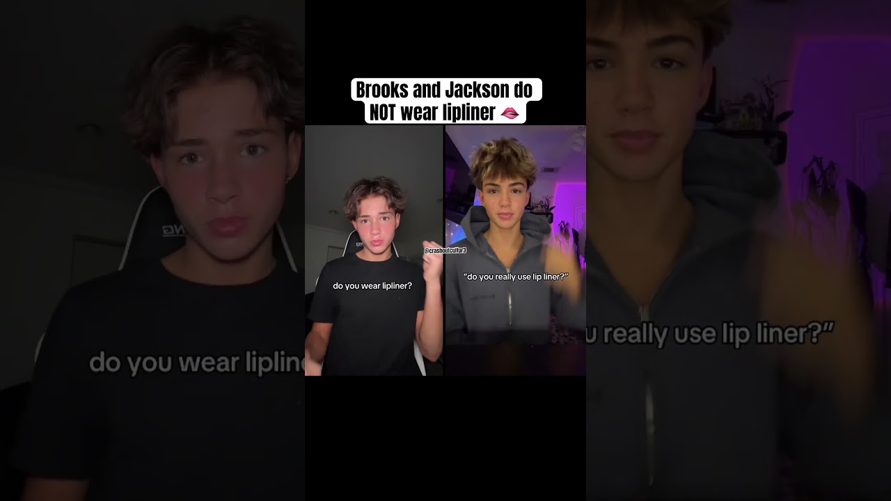 Brooks and Jackson do NOT wear lipliner #brooksharvey #jacksonharvey #liplinertwins