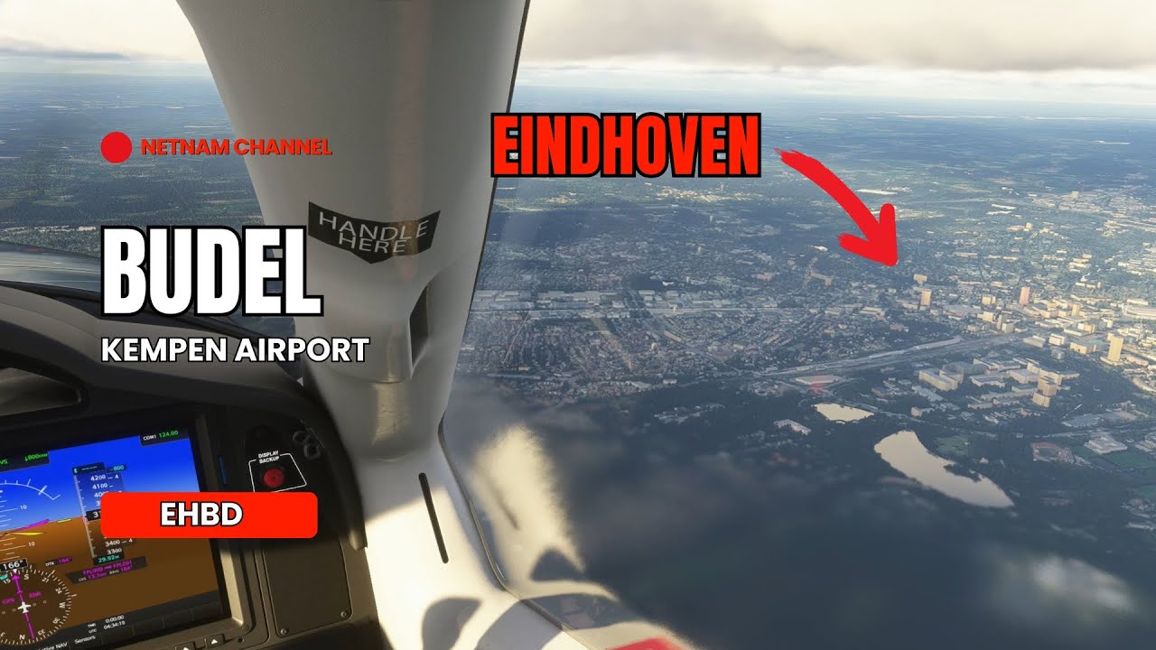 Landing in Budel North Brabant The Netherlands | Kempen Airport (EHBD) #kempen #noordbrabant #fs24