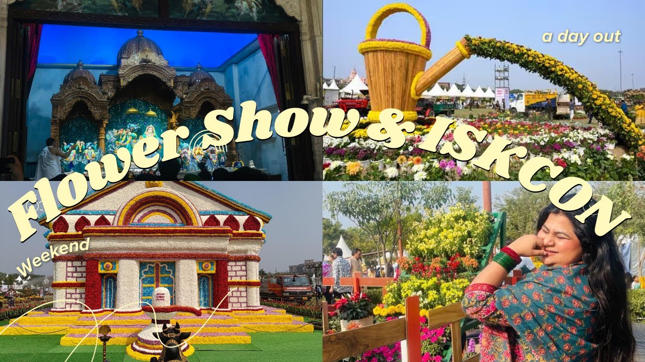 Vasant Utsav Noida 🌸 | Flower Show Sec 33 se Noida Haat & ISKCON Darshan | Full Vlog