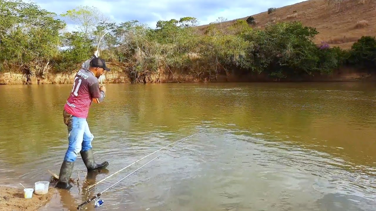Pescaria caipira, derrepente foi um gigante atrás do outro, eles estavam me esperando!