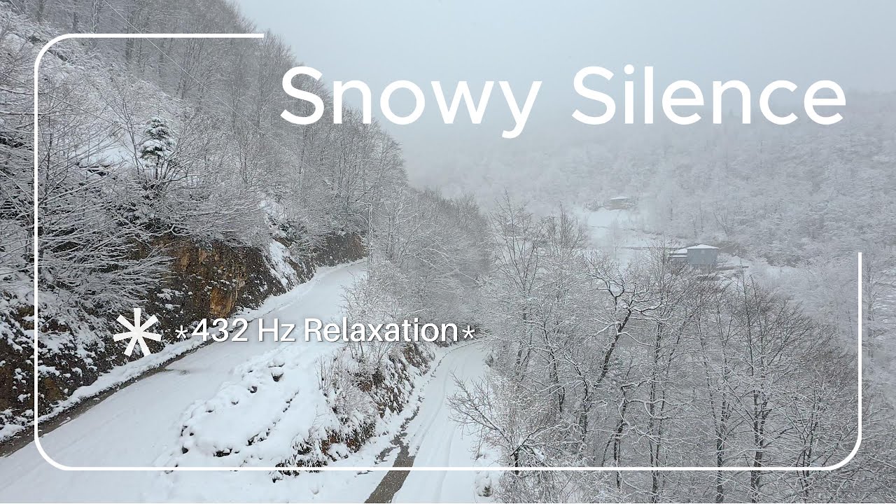 432 Hz Relaxing Music & Snowy Nature Scenery | Winter Peace for Sleeping & Focus