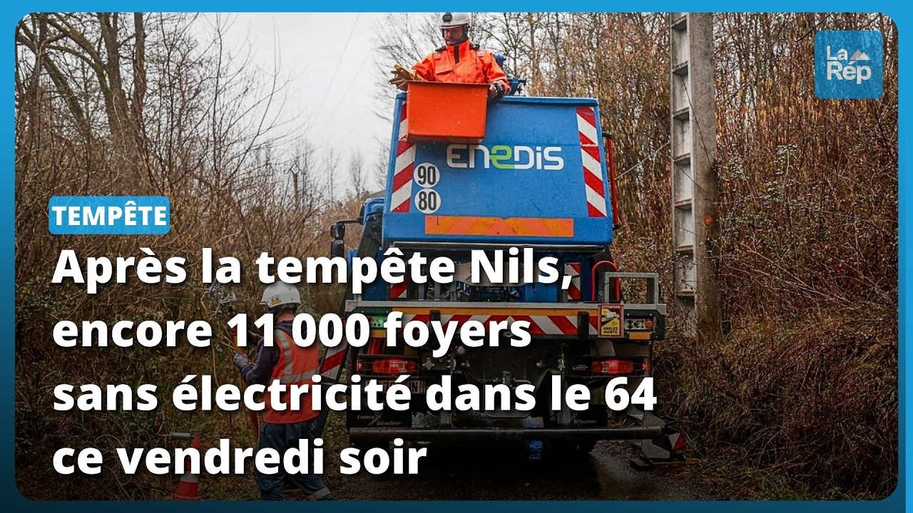 Après le passage de la tempête Nils, les équipes à pied d'œuvre pour rétablir l'électricité