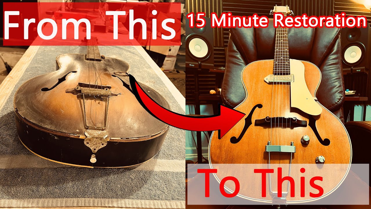Abandoned Archtop Guitar Gets Stunning Makeover!
