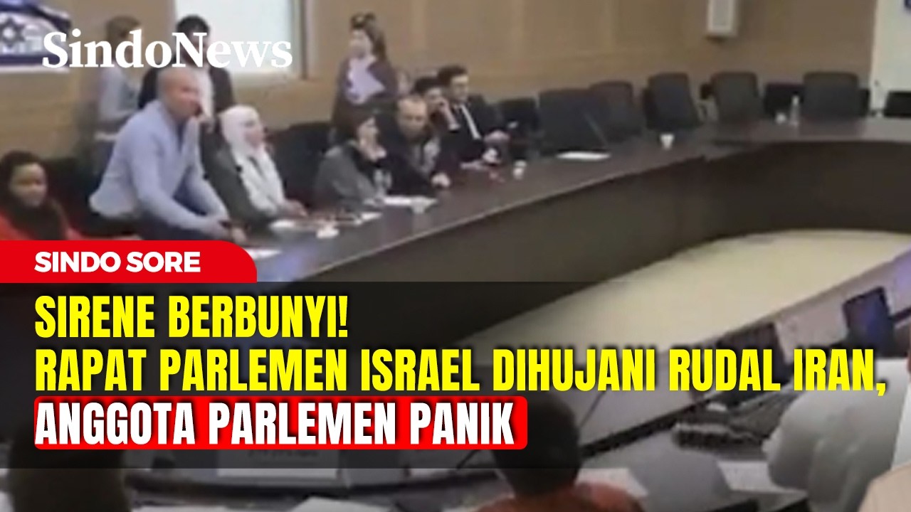 MENCEKAM! Rudal Iran Hujani Gedung Parlemen Israel Saat Rapat, Anggota Panik Berlarian | Sindo Sore