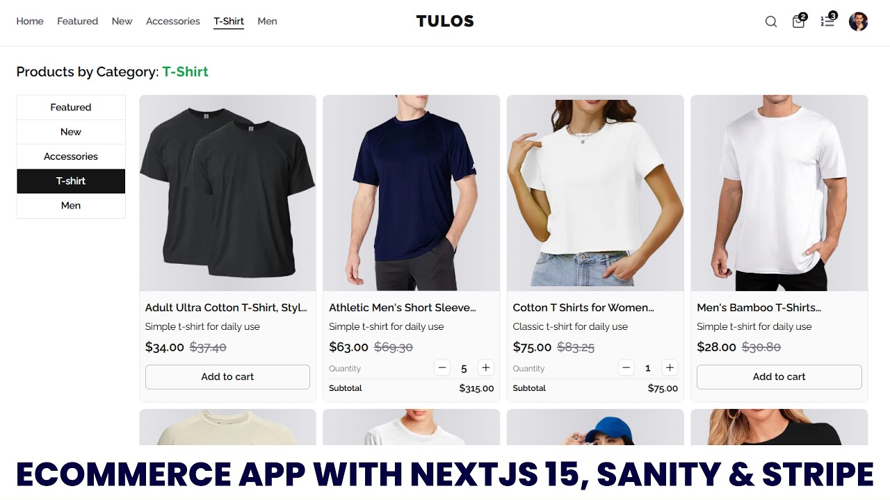 Build an Ecommerce Website with Next.js 15, TailwindCSS, Stripe, & Sanity | Full Tutorial
