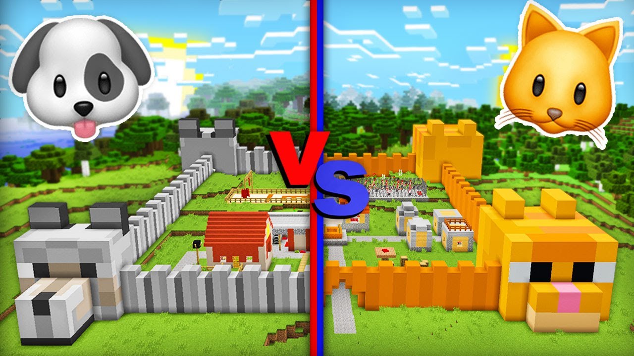 ДЕРЕВНЯ СОБАК ПРОТИВ ДЕРЕВНЯ КОШЕК В МАЙНКРАФТ | Компот Minecraft