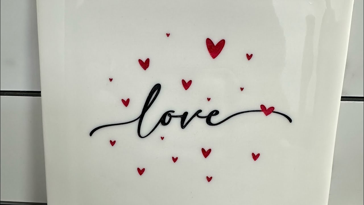 F2 Ultra UV Ceramic Tile Engraved and Painted @xToollaser 