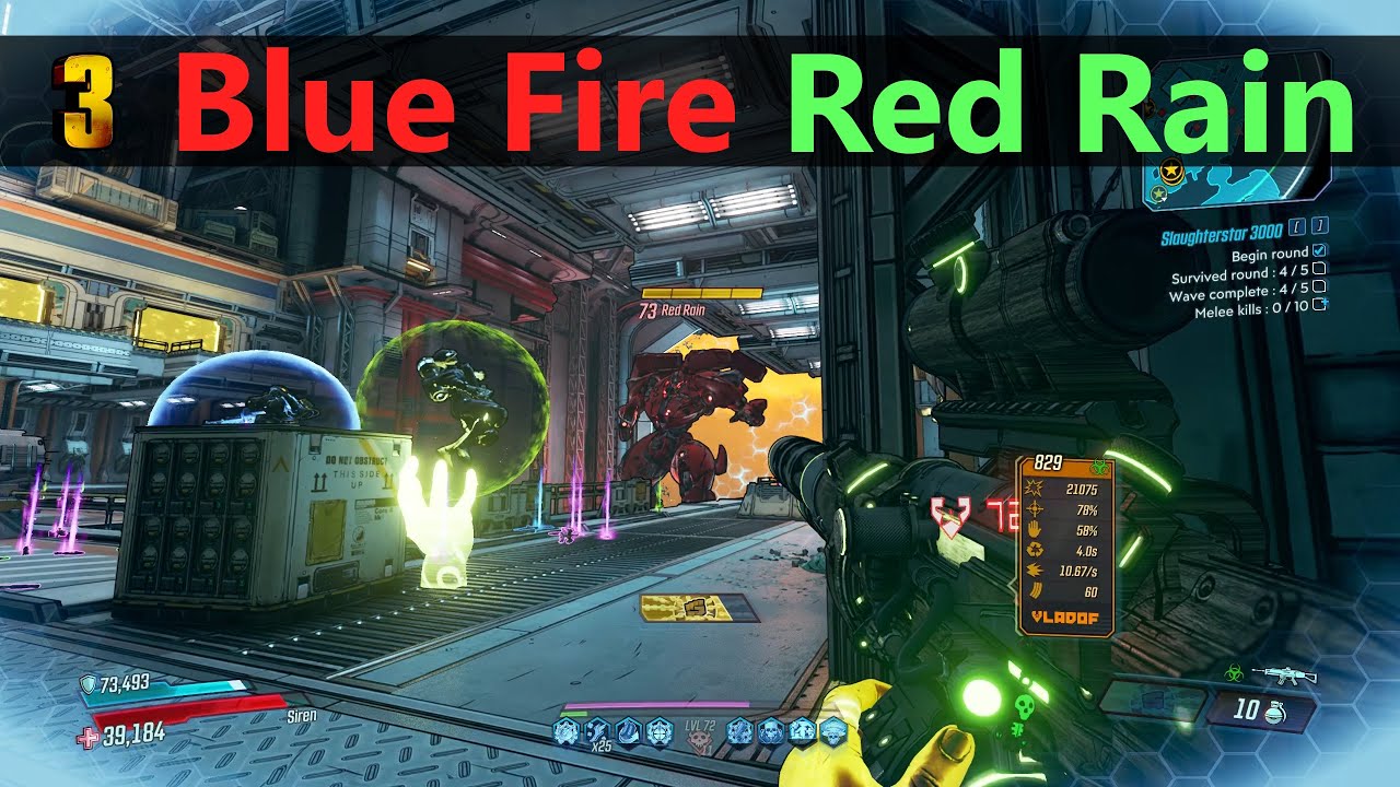 BL3 Blue Fire & Red Rain vs Amara Lucian's Call