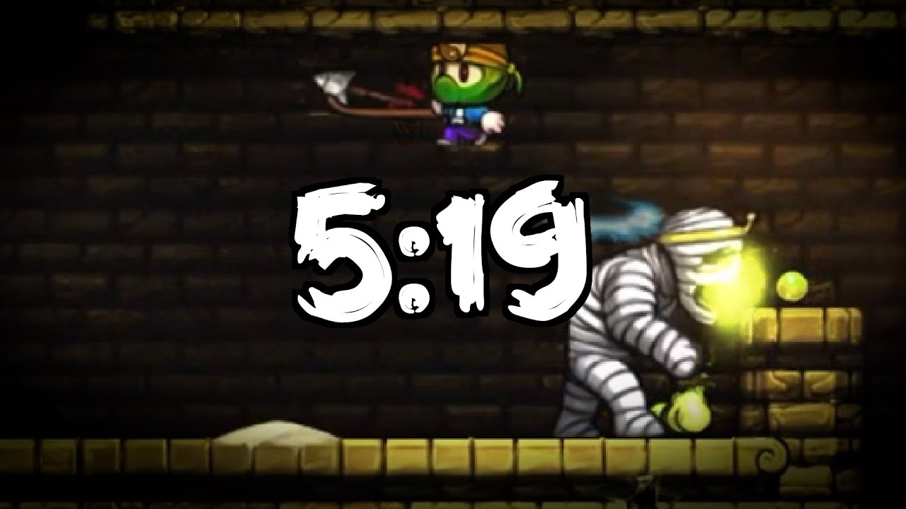 Spelunky Chain Low% Hell Speedrun 5:19