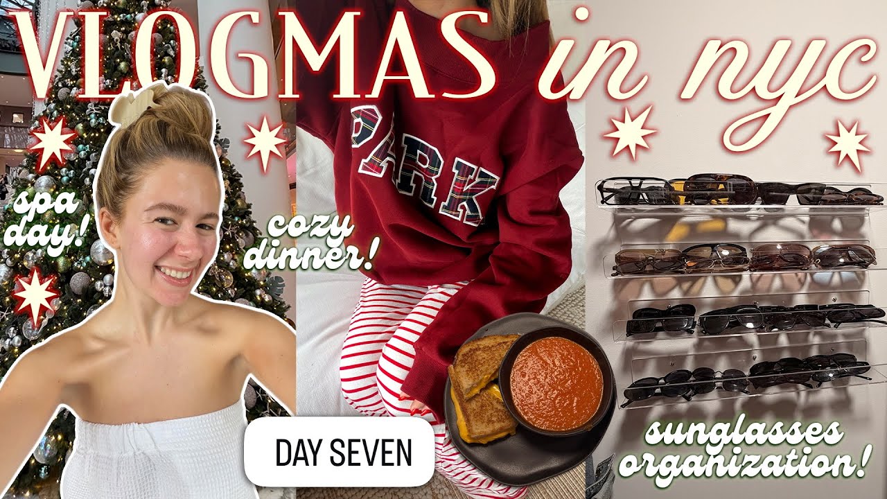 VLOGMAS IN NEW YORK DAY 7 🛷🦌🎄boyfriend gift ideas, apt organization, skincare tips I’ve learned