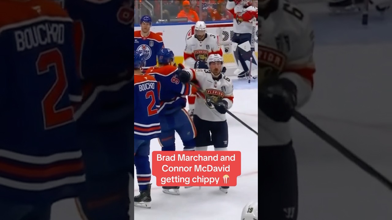 Brad Marchand PUSHES Connor McDavid! #stanleycup #stanleycupplayoffs
