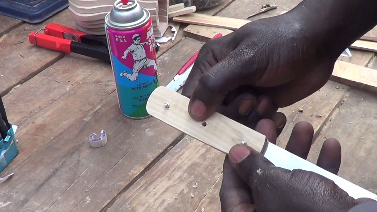 How to repair a broken knife handle using blind rivets
