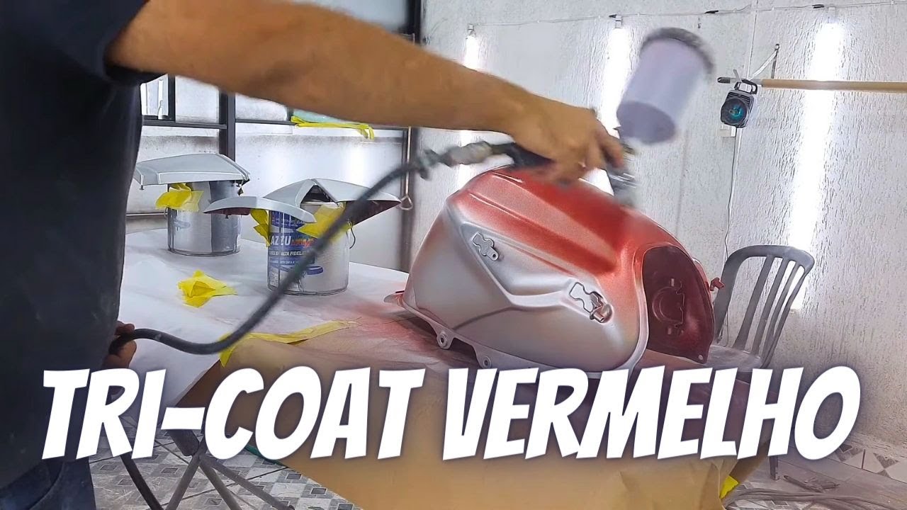 Como é uma PINTURA TRI-COAT VERMELHA? | Passo a Passo
