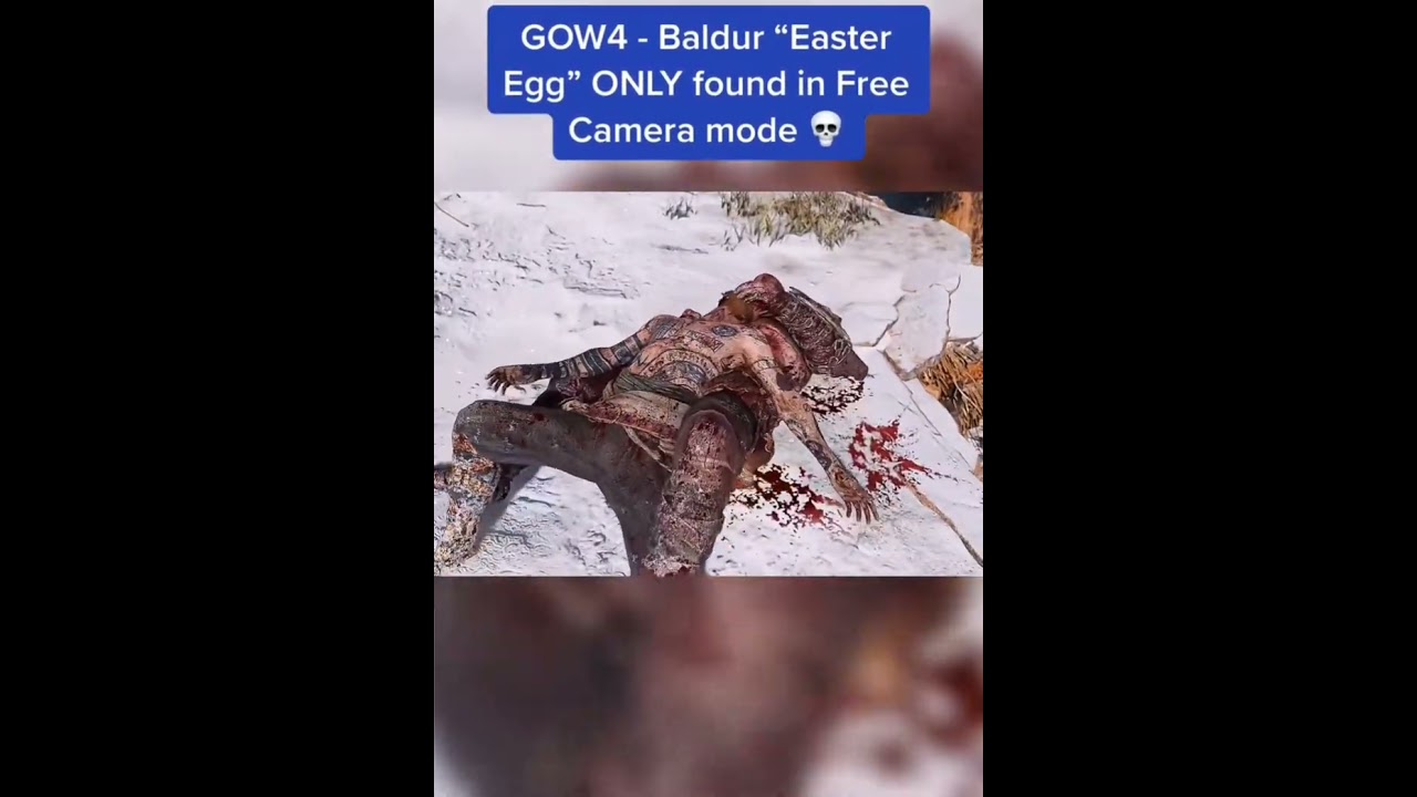 GOW - Baldur "Easter Egg" ONLY Found in Free Camera Mode 💀