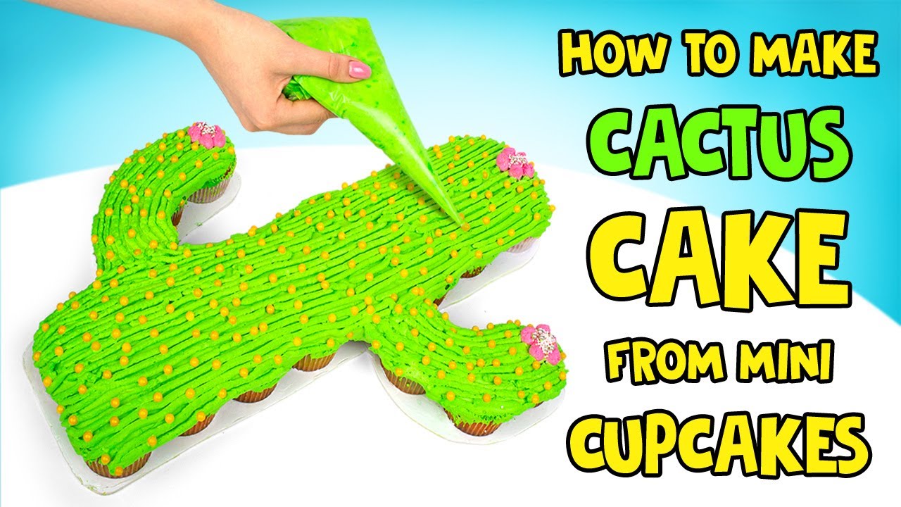How To Make Cactus Cake From Mini Cupcakes