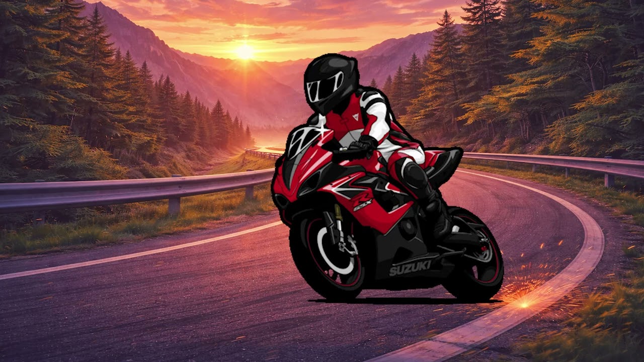 LAUGH – AI Phonk Music | Chill Bike Rider Night Wallpaper