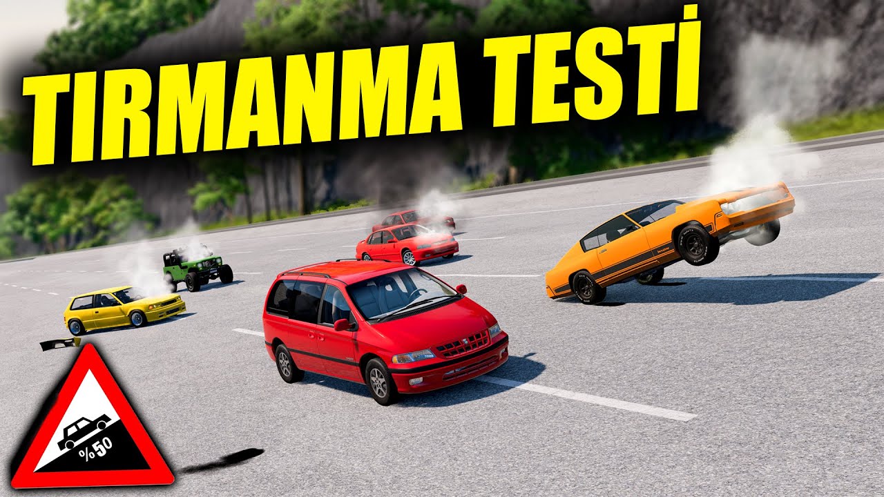 TIRMANMA TESTİ // YENİ SERİ // ÇILGIN DENEY // BeamNG.drive // HARD Crash